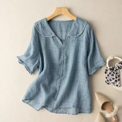 ADELE LINEN BLOUSE