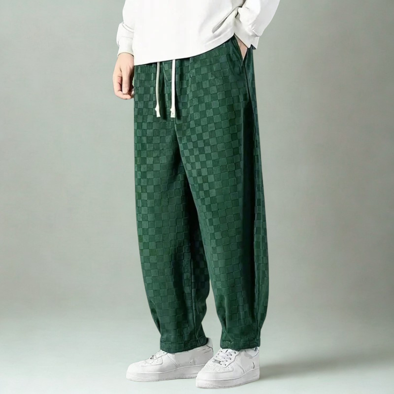 Lusso Corduroy Checkered Joggers