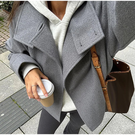 Long Sleeve Woolen Luna Coat