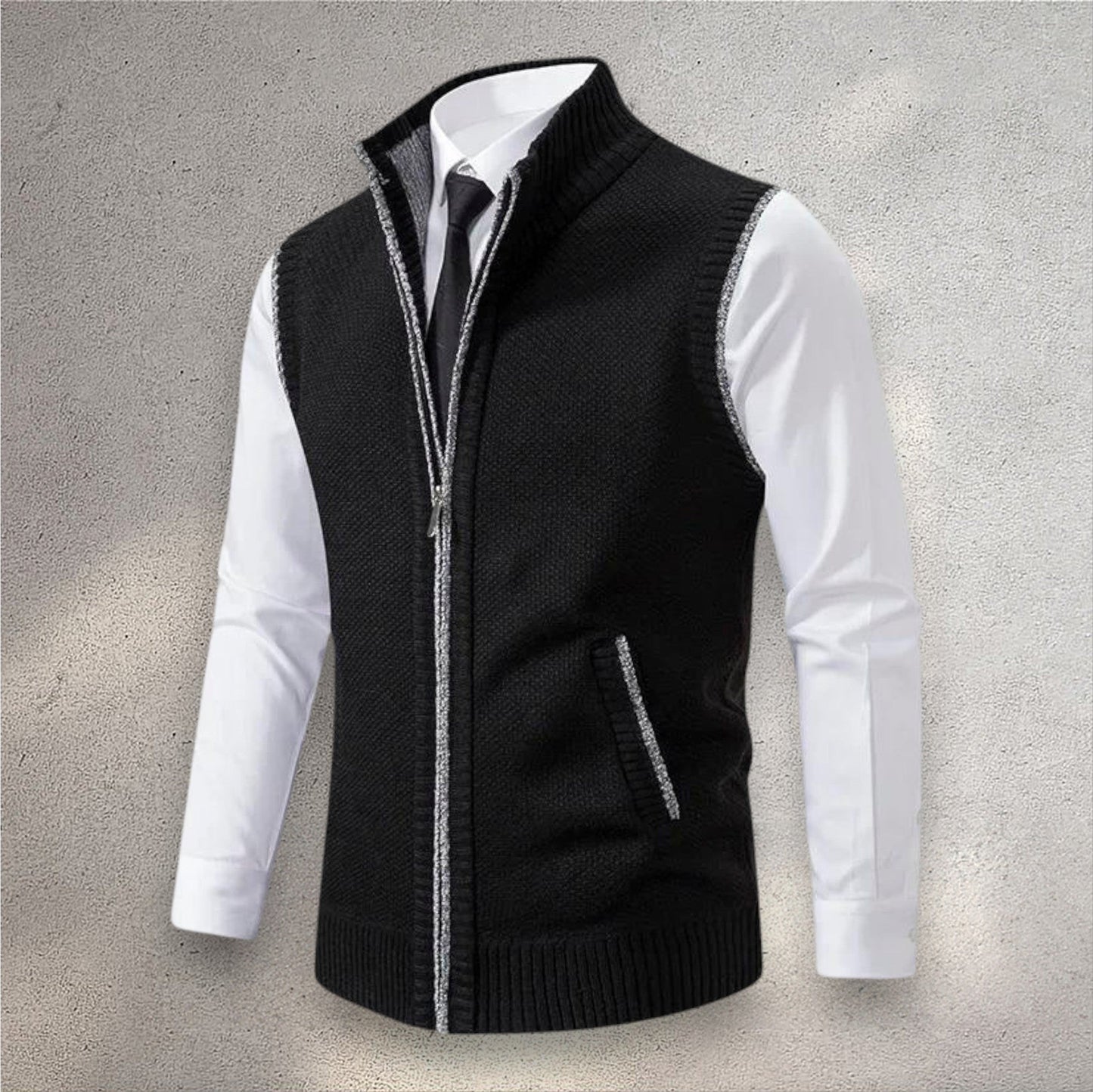 Henri | Full-Zip Knit Vest